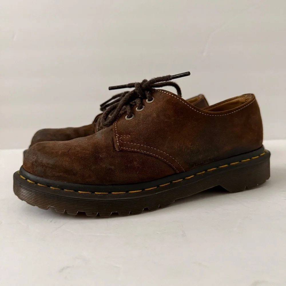 Dr. Martens 1461 Made In England Commander Oxford Shoes 3 Eye Brown Men's Size 6